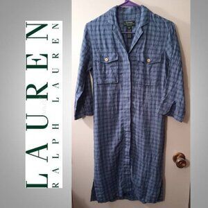 Lauren Ralph Lauren Petite button up dress size 4P linen
